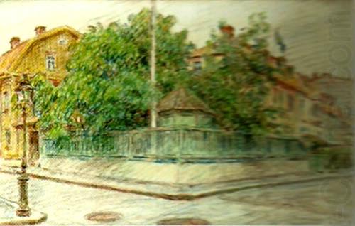 Nils Kreuger kreugers teckning av kreugerska garden china oil painting image